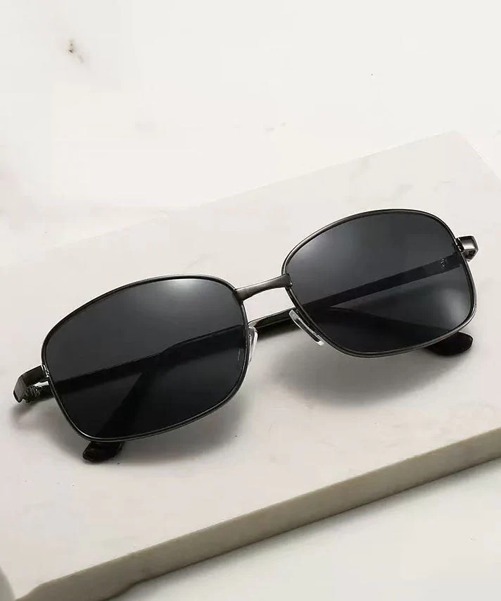New Men's Grey Metal Polarized Folding Sunglasses - Image 2