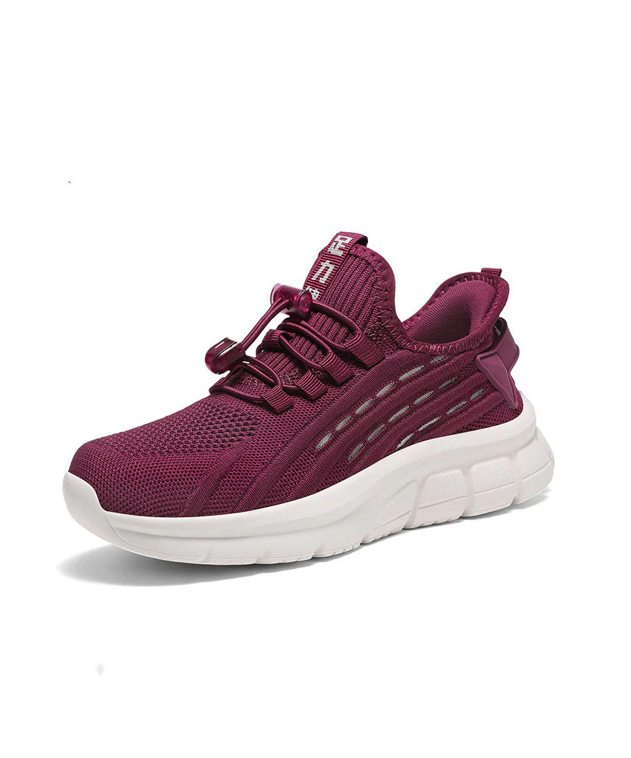 New Purple Breathable Mesh Unique Splicing Flat Feet Shoes - Image 3