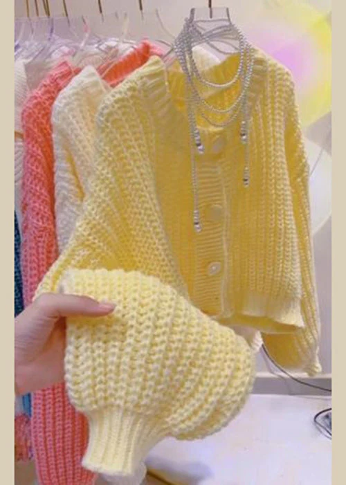 New Red O Neck Button Knit Cardigans Spring - Image 3