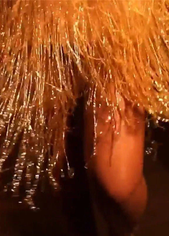 New Sexy V-Neck Gold Tassel Sequined Suspender Dress - Image 3
