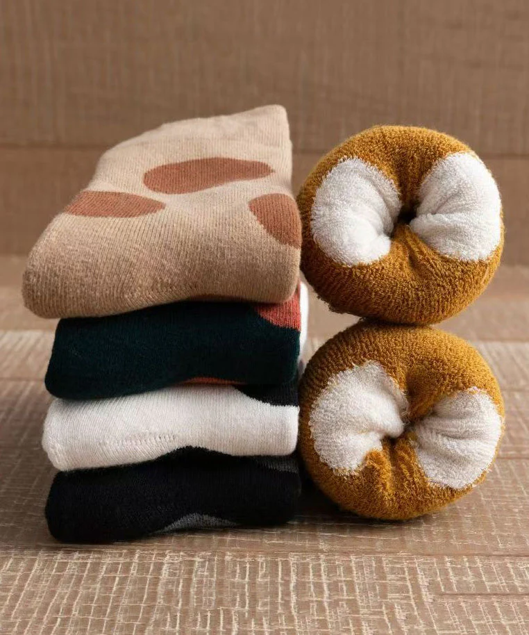 New Thick Warm Cartoon Dot Cotton Crew Socks - Image 3