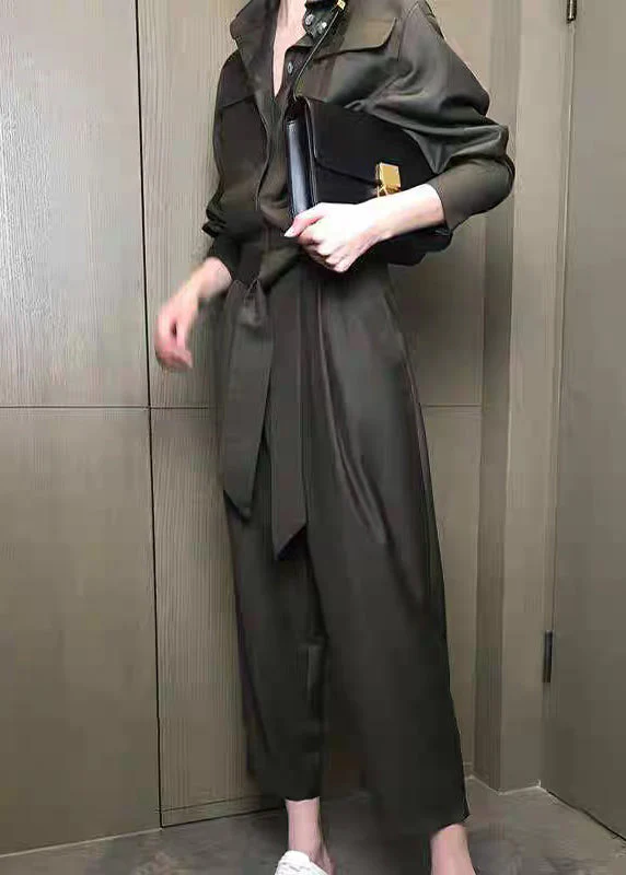 Novelty Peter Pan Collar Tunic Jumpsuit Spring - Image 2