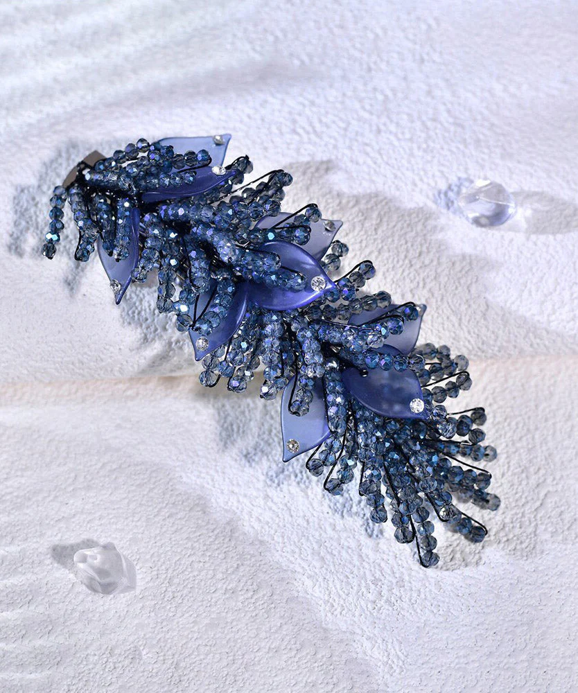 Novelty Royal Blue Alloy Crystal Zircon Hairpin - Image 4