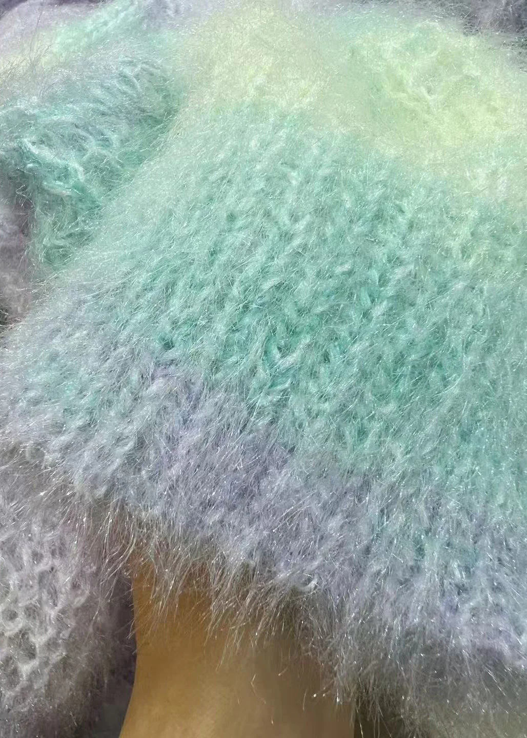 Organic Gradient Color Oversized Knit Loose Jacket Spring - Image 5