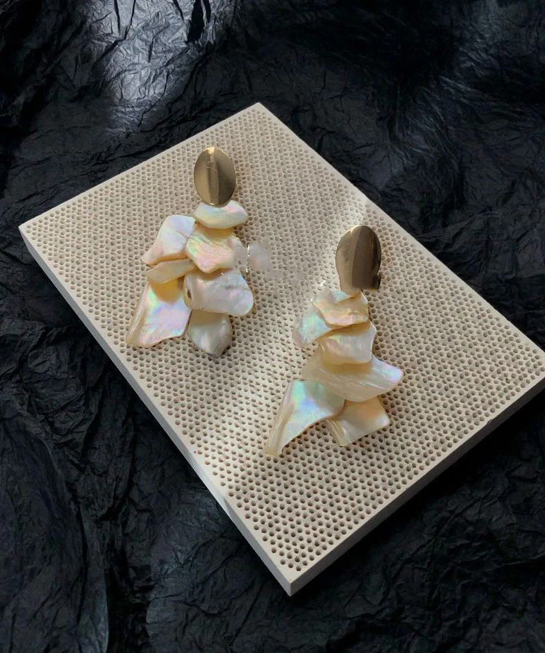 Original Design Alloy Shell Asymmetrical Drop Earrings - Image 3