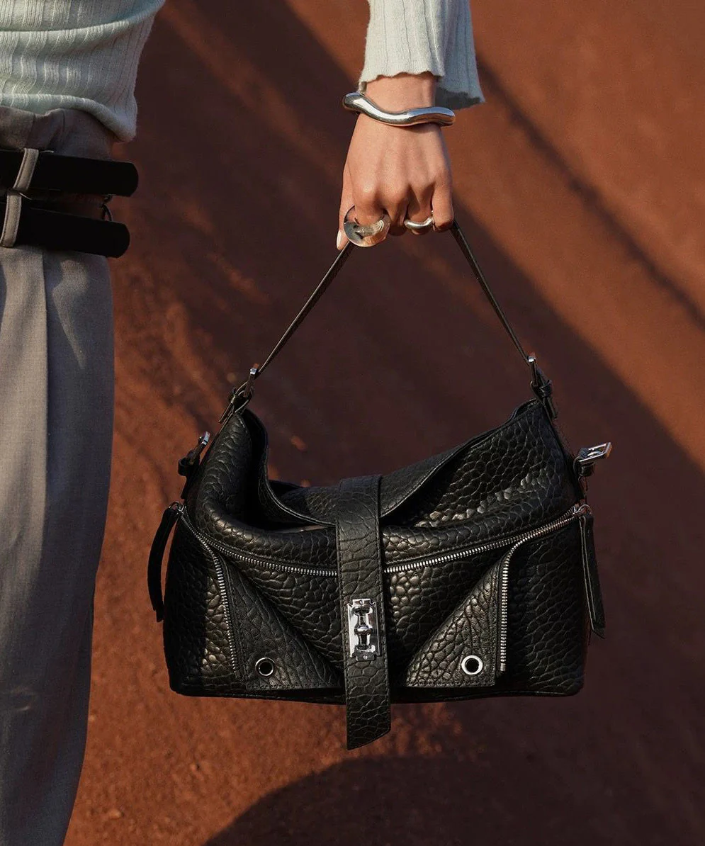 Original Design Coffee Zippered Suede Hobo Bag - Image 2