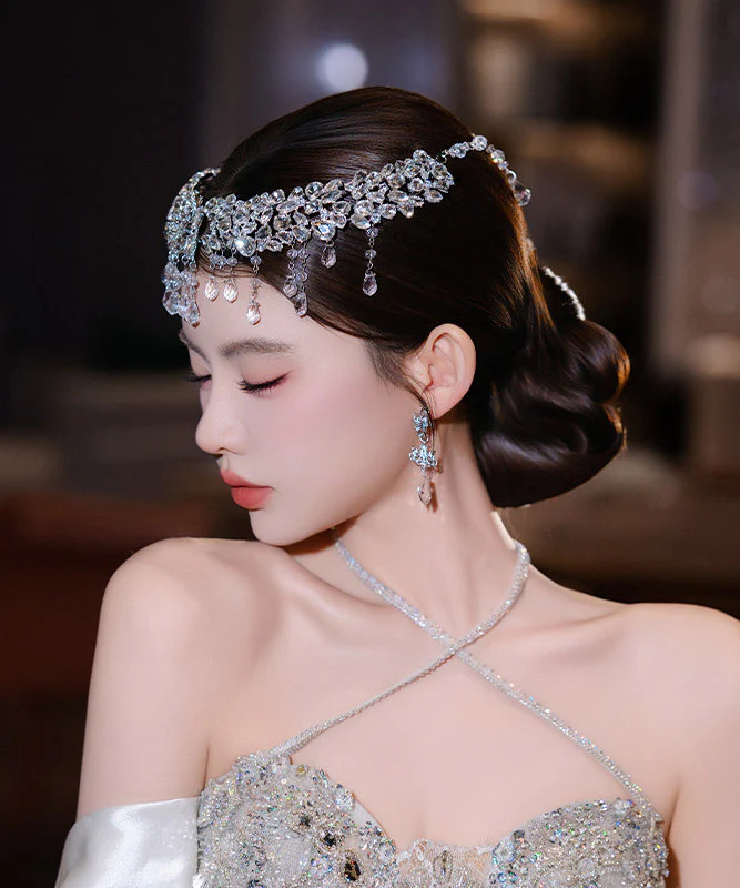 Original Design Crystal Zircon Tassel HairPiece - Image 5