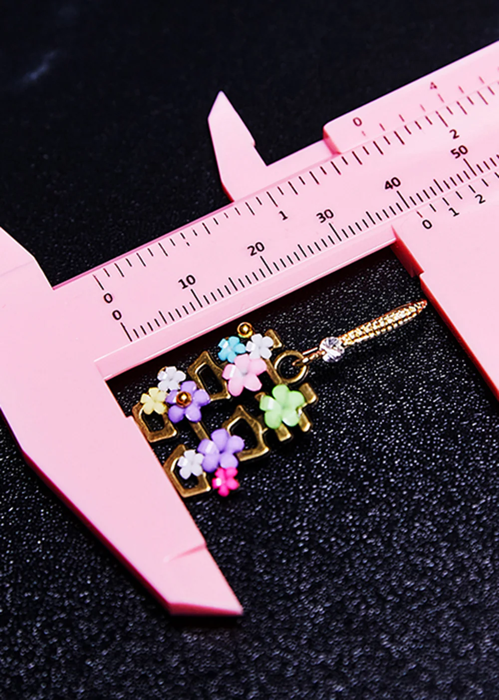 Original Design Flower XI Copper Wedding Drop Earrings - Image 4