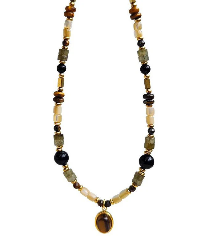 Original Design Luxury Tiger's Eye Agate Pendant Necklace - Image 5