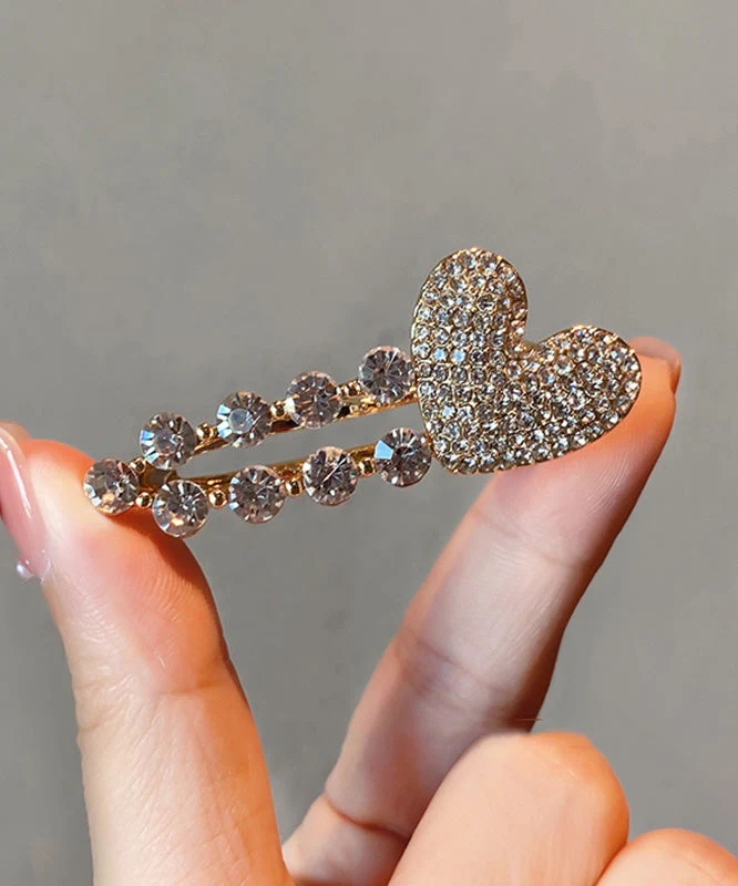 Original Design Pearl Alloy Love Hairpin - Image 2