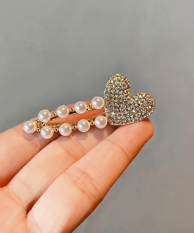 Original Design Pearl Alloy Love Hairpin - Image 3