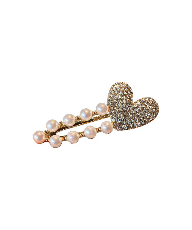 Original Design Pearl Alloy Love Hairpin - Image 5