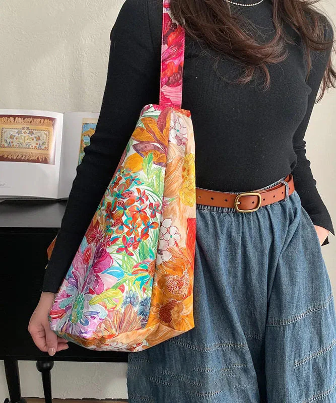 Original Design Print Large Capacity Canvas Shoulder Bag - Image 2