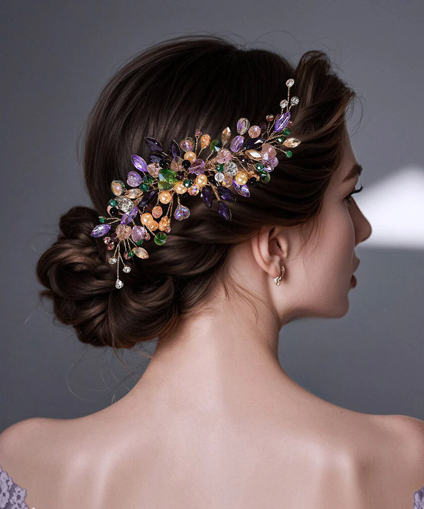 Original Design Rainbow Weave Crystal Hairpin - Image 5