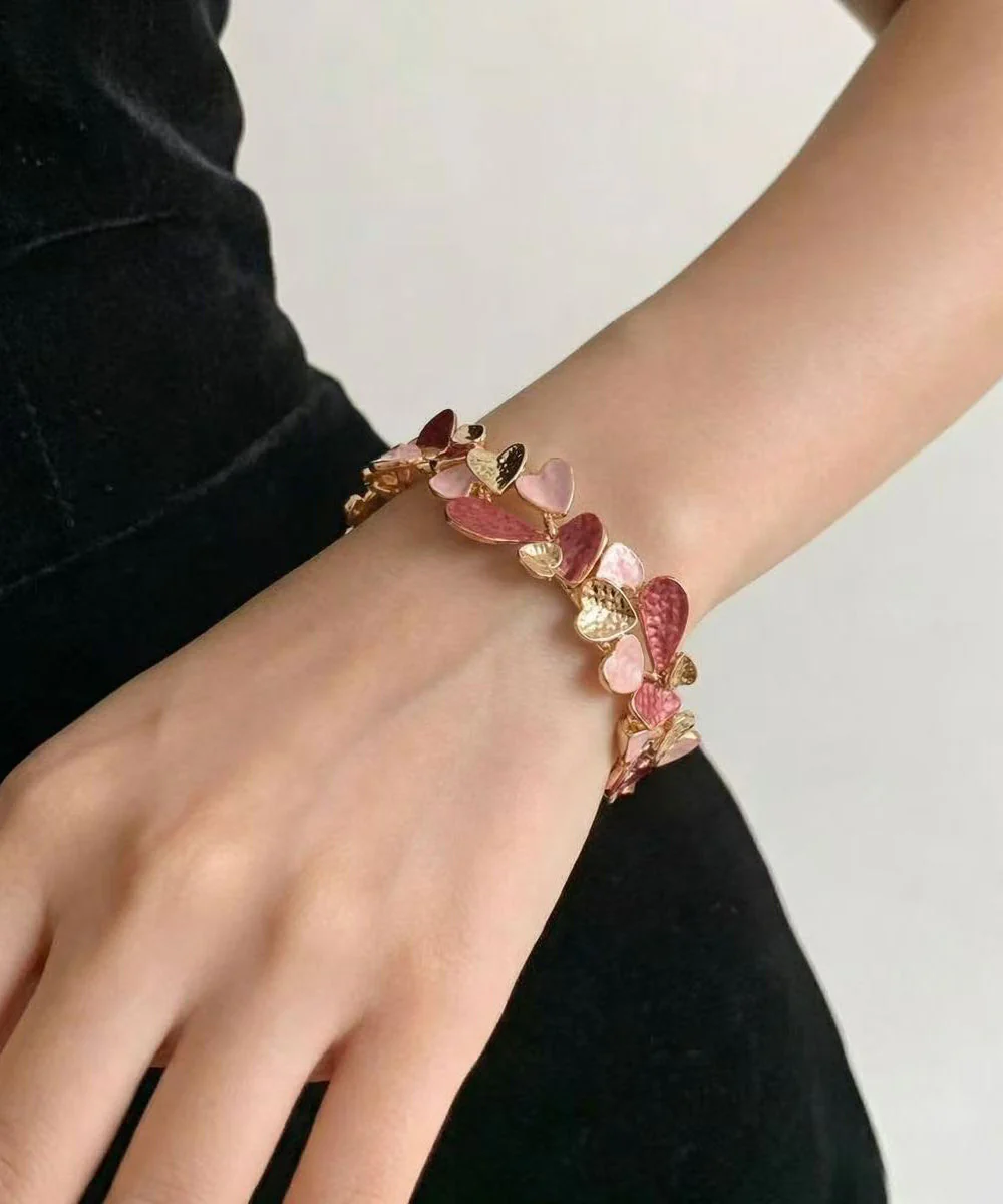 Original Design Red Alloy Love Elasticity Bangle - Image 3