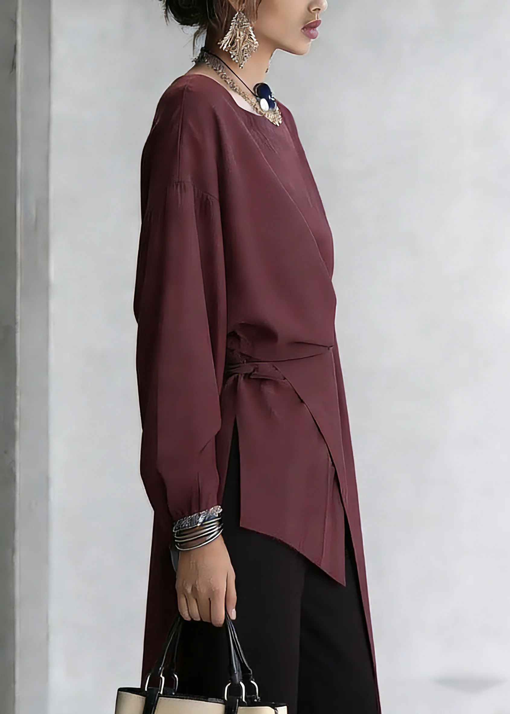 Original Design Red Crossing Shirt Spring - Image 2