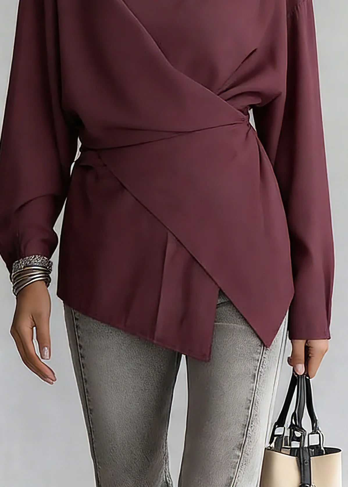 Original Design Red Crossing Shirt Spring - Image 4