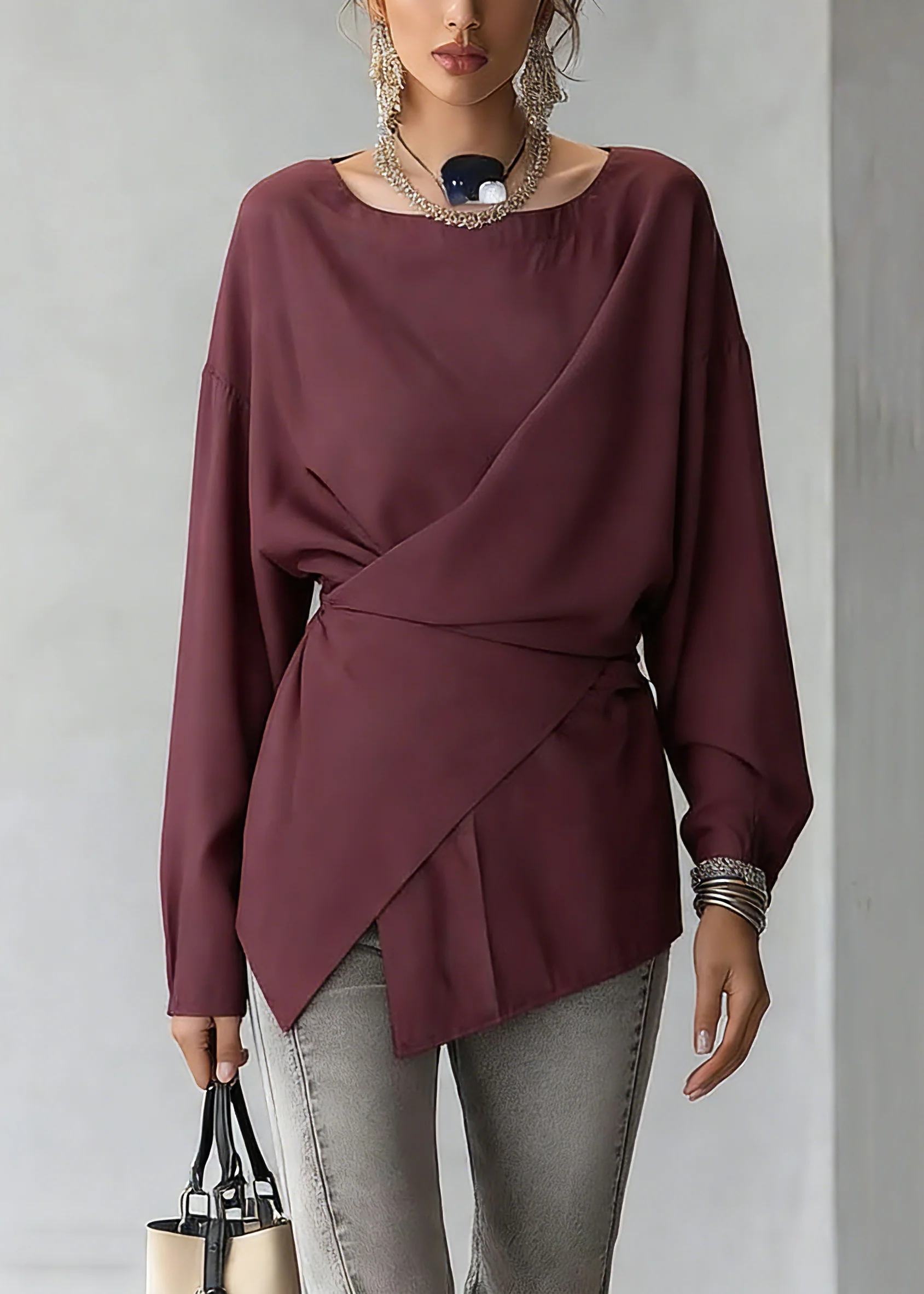 Original Design Red Crossing Shirt Spring - Image 5