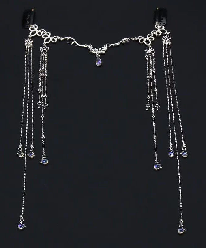 Original Design Silk Alloy Chain Tassel HairPiece - Image 5