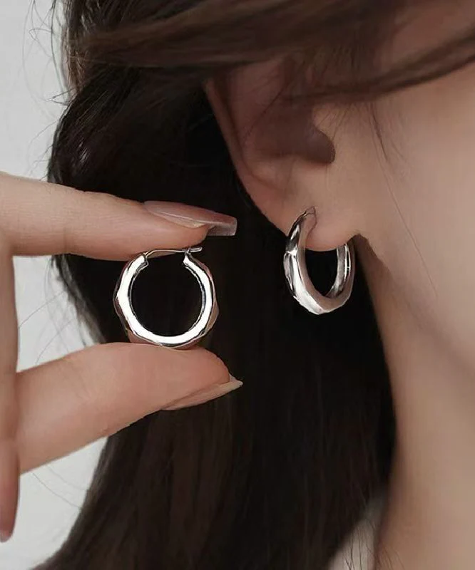 Original Design Silk Metal Hoop Earrings - Image 2