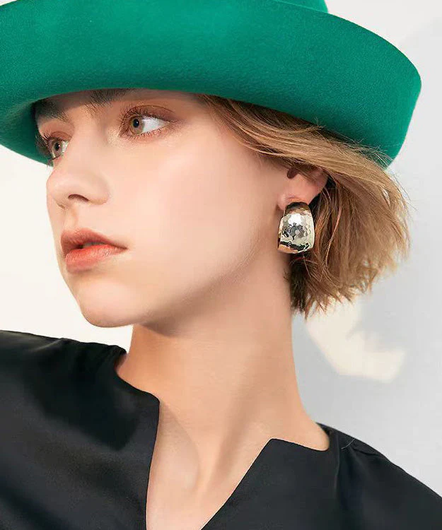 Original Design Simple Style Metal Hoop Earrings - Image 4