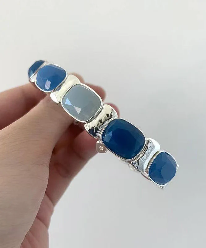 Oversize Multicolor Stainless Steel Alloy Jade Bangle - Image 2