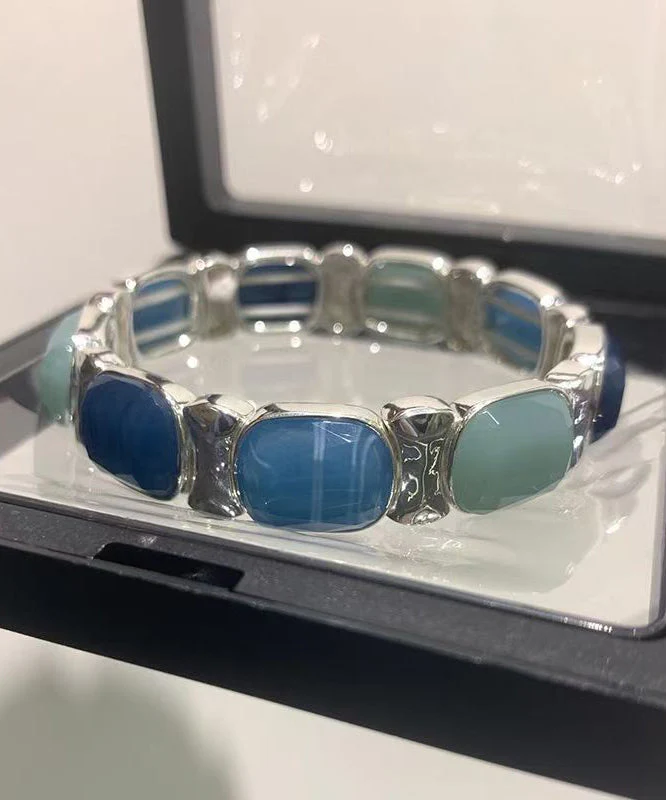 Oversize Multicolor Stainless Steel Alloy Jade Bangle - Image 4