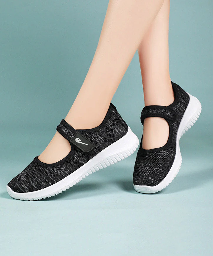 Pink Breathable Mesh Casual Flat Shoes Buckle Strap - Image 2