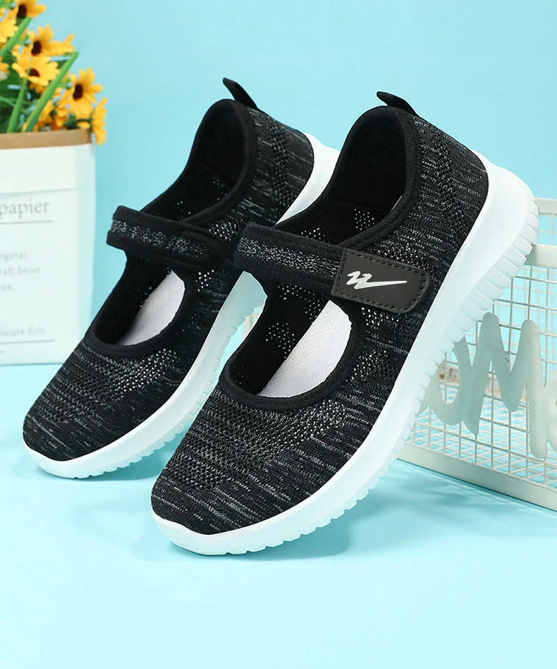 Pink Breathable Mesh Casual Flat Shoes Buckle Strap - Image 5
