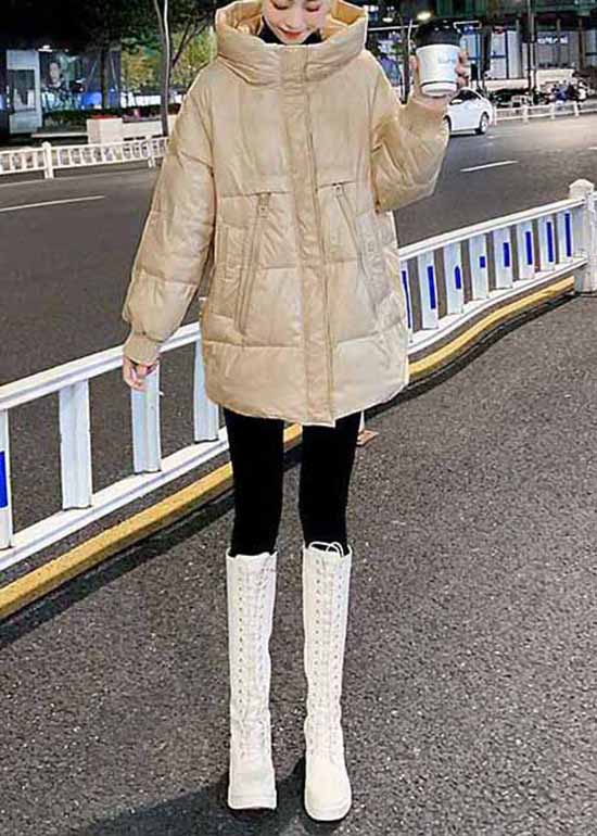 Plus Size Black Hooded Pockets Fine Cotton Filled Parkas Winter - Image 2
