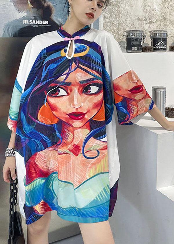 Plus Size Cartoon character Half Sleeve Vacation Dress Summer - Image 2