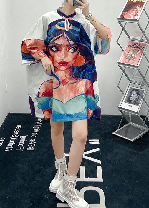 Plus Size Cartoon character Half Sleeve Vacation Dress Summer - Image 3