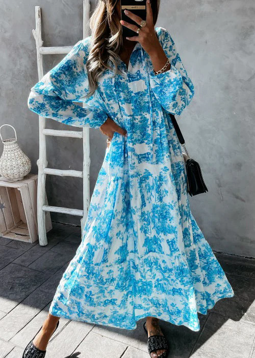 Plus Size Green Print Exra Large Hem Cotton Holiday Dress Spring - Image 2