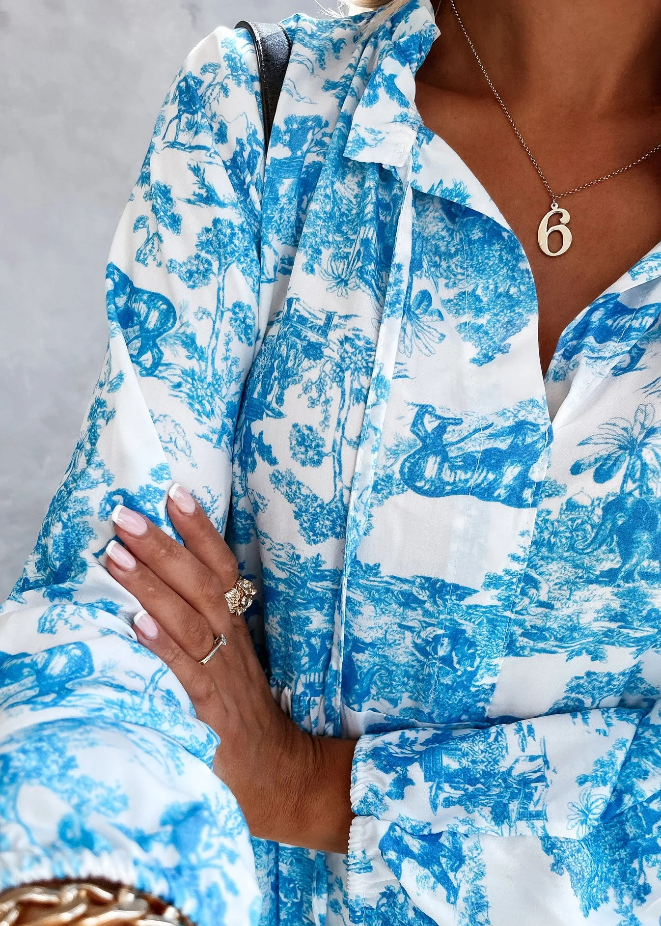 Plus Size Green Print Exra Large Hem Cotton Holiday Dress Spring - Image 5