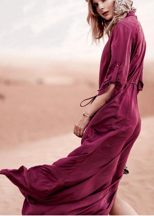 Plus Size Mulberry Floral Button Beach Gown Maxi Dresses - Image 3