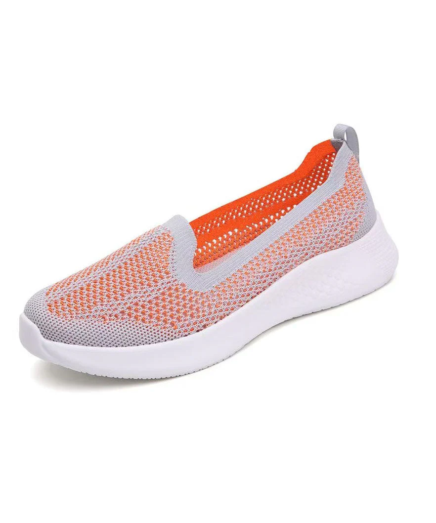Purple Comfy Breathable Mesh Splicing Flat Shoes For Women - Image 5