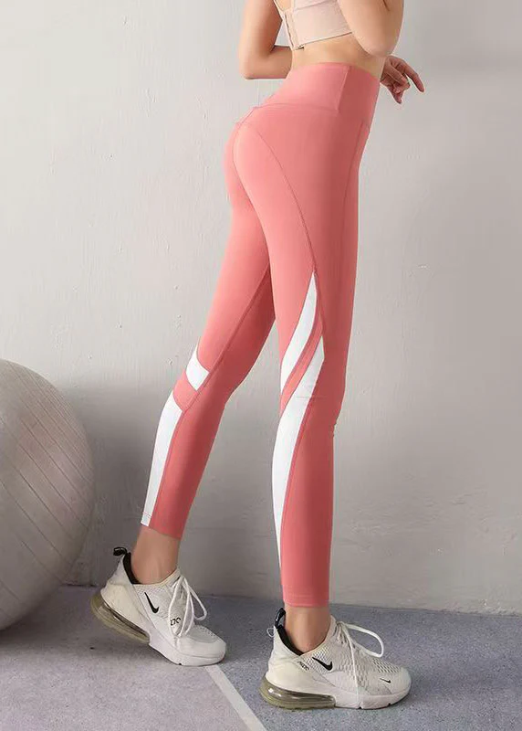 Push Up Pink High Waist Capri Gym Shark Leggings - Image 3