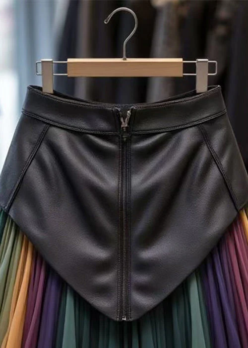 Rainbow Original Design High Waist Tulle Patchwork Skirts - Image 3