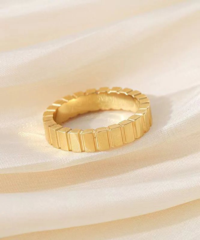 Simple Gold Stainless Steel Overgild Rings - Image 3