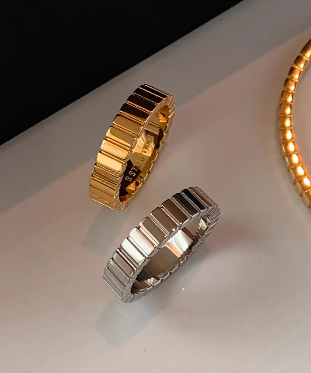 Simple Gold Stainless Steel Overgild Rings - Image 5