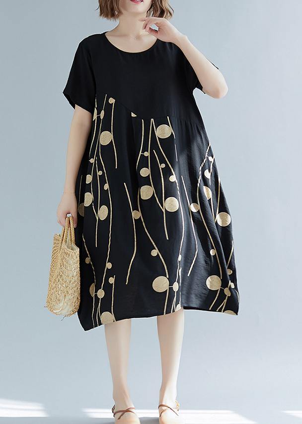 Simple red cashew nuts cotton linen Tunics wild daily summer Dress - Image 4