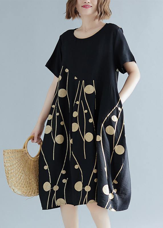 Simple red cashew nuts cotton linen Tunics wild daily summer Dress - Image 5