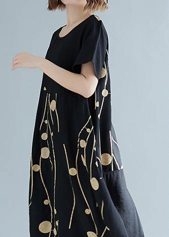 Simple red cashew nuts cotton linen Tunics wild daily summer Dress - Image 6