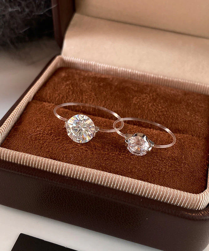 Simple Style Fishing Line Zircon Rings - Image 3