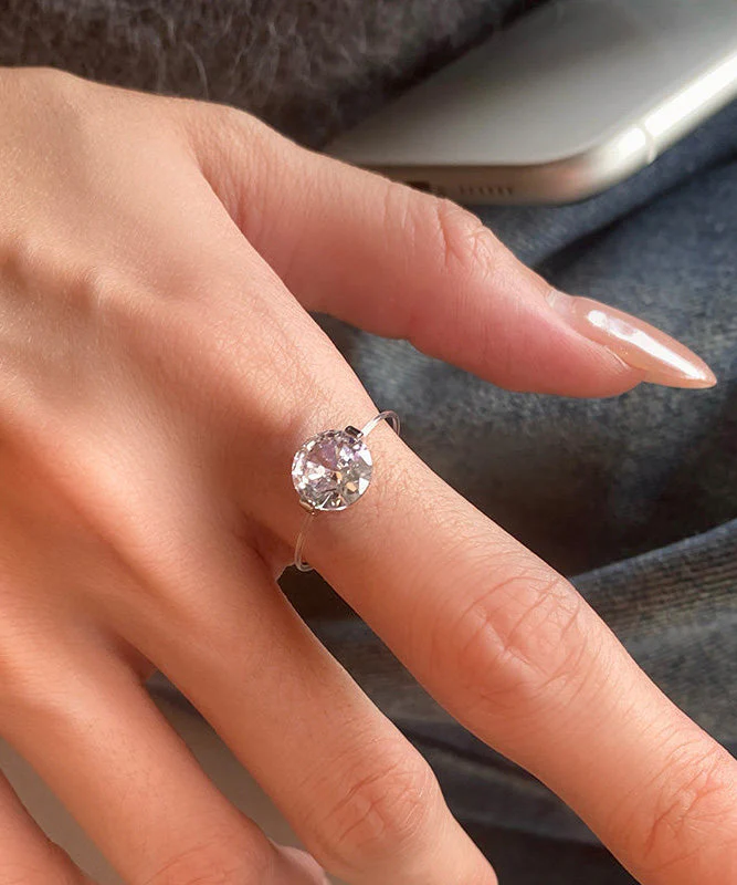 Simple Style Fishing Line Zircon Rings - Image 4