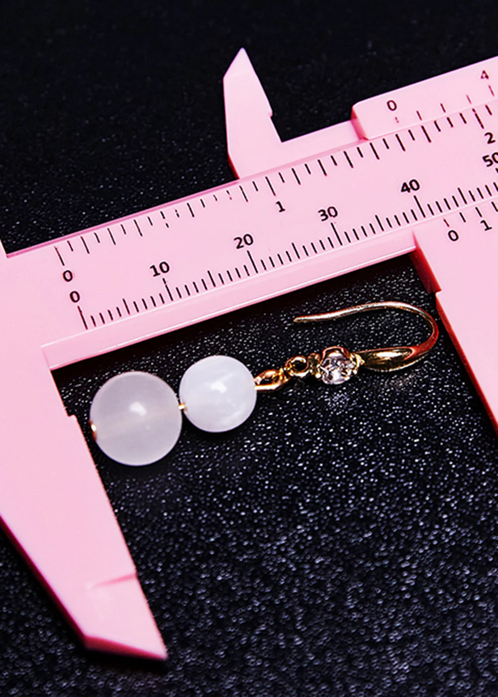 Simple White Jade Gourd Drop Earring - Image 5