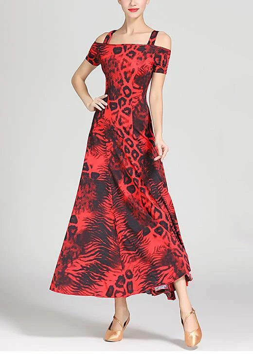 Slim Fit Blue Print High Waist Cotton Long Dress Summer - Image 2