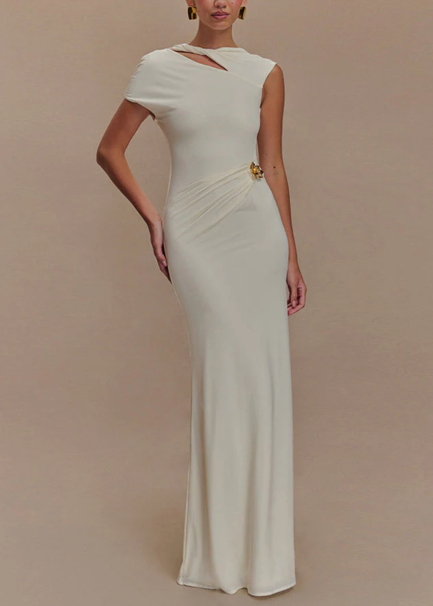 Slim Fit Rose Backless Original Design Cotton Maxi Dresses Summer - Image 2