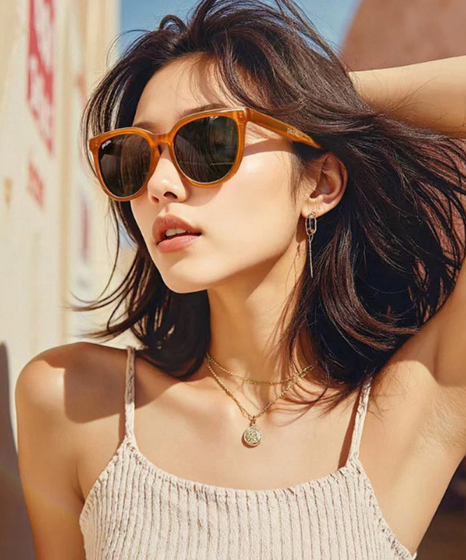 Style Brown Resin Ultraviolet-Proof Sunglasses - Image 2