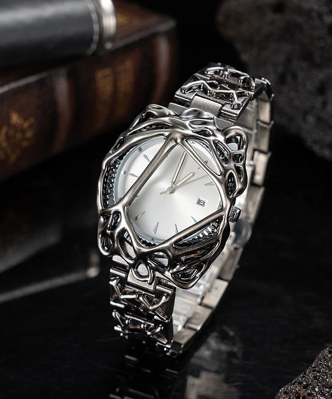 Style Dark Blue Stainless Steel Waterproof Alien Men Watches - Image 4